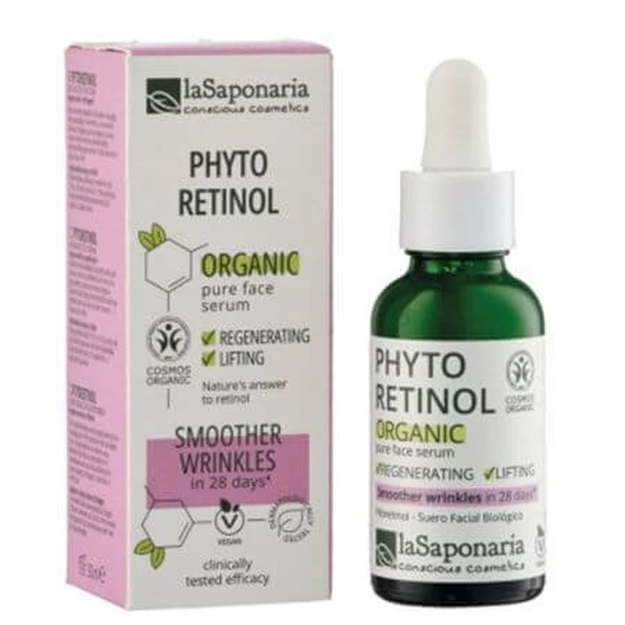 Pure active z fitoretinolem, 30 ml, La Saponaria: ceny i cechy