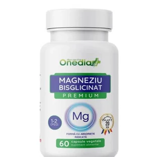 Magneziu bisglicinat, 60 capsule vegetale, Onedia