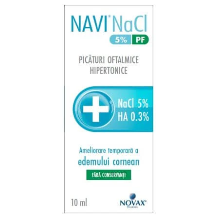 Navi NaCl Navi hypertone Augentropfen Navi NaCl 5% PF, 10 ml, Novax Pharma