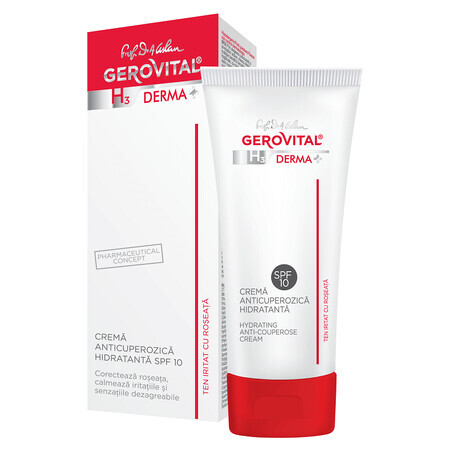 Gerovital Derma+ Feuchtigkeitsspendende Anti-Sonnenbrand-Creme SPF10, 50ml, Farmec