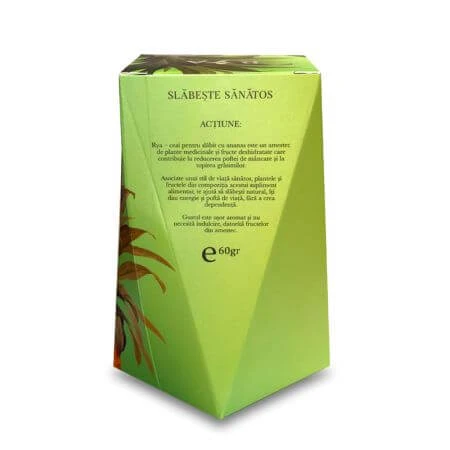 Thé minceur à l’ananas, 60 g, Rya Vita