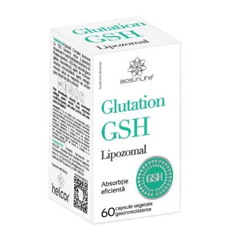 Glutathion Lipozomal GSH, 60 magensaftresistente vegetarische Kapseln, BioSunLine