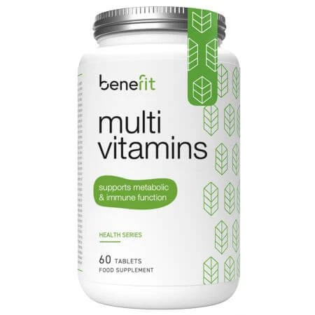 Multivitamin- und Mineralien-Gesundheitsserie, 60 Tabletten, Benefit Nutrition