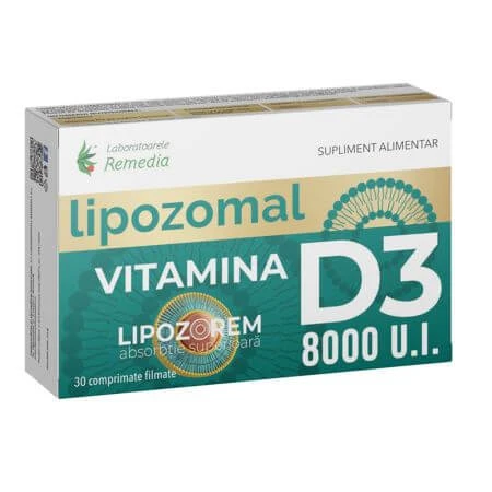 Vitamin D3 liposomal, 8000 IU, 30 Filmtabletten, Remedia