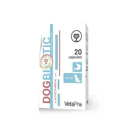 Präbiotische Ergänzung für Hunde Dogbiotic Digestible, 20 Kapseln, Vetapro