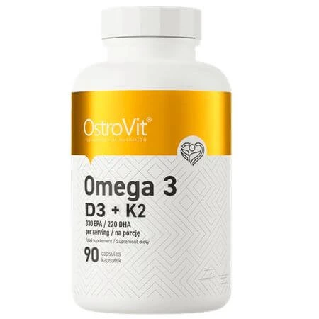 Omega 3 + D3 + K2, 90 Kapseln, OstroVit