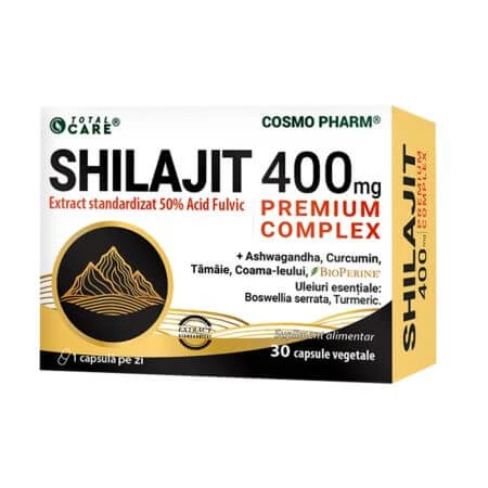 Shilajit 400 mg Premium-Komplex, 30 Kapseln, Cosmo Pharm