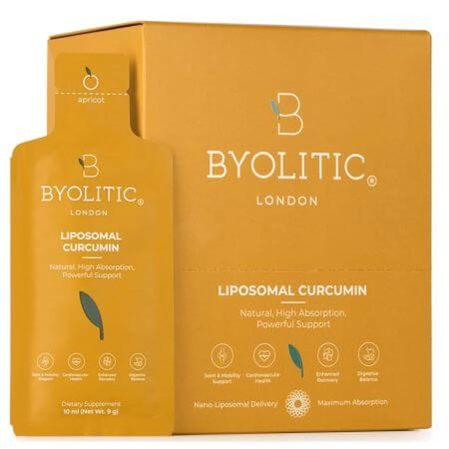 Curcumin Lipozomal, 200mg, 30 plicuri x 10 ml, Byolitic