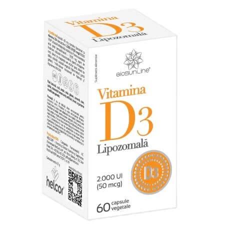 Liposomales Vitamin D3, 2000 IU, 60 vegetarische Kapseln, BioSunLine