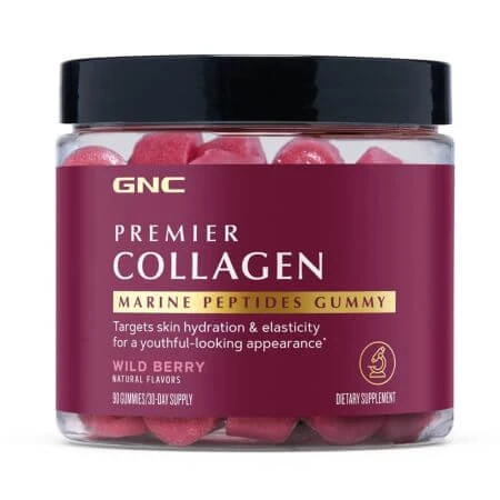 Gelees mit marinen Kollagenpeptiden für Haut und Haare Premier Collagen, 90 Stück, GNC