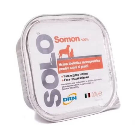 Single Protein Diet Nassfutter mit Lachsfleisch für Hunde und Katzen, 300 g, Solo