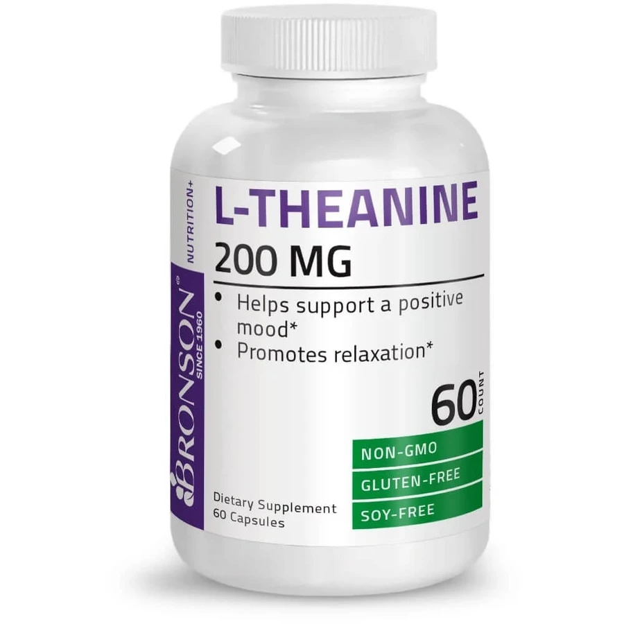 L-Teanina, 200 mg, 60 cápsulas, Laboratorios Bronson