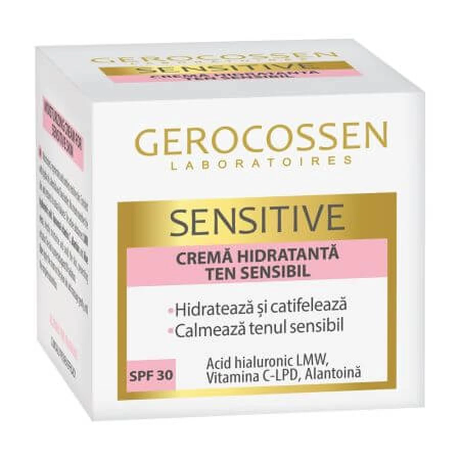 Crema hidratanta pentru ten sensibil cu SPF 30 Sensitive, 50 ml, Gerocossen