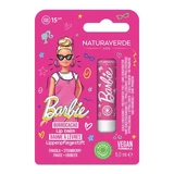 Balsam de buze cu SPF 15 si aroma de capsuni Barbie, 5 ml, Naturaverde