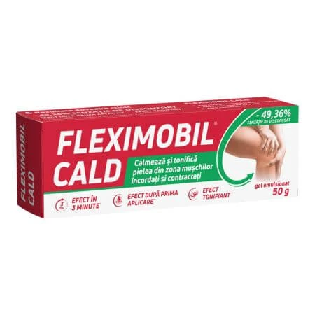Fleximobil Warmes Emulsionsgel für Muskeln und Gelenke, 50 g, Fiterman Pharma