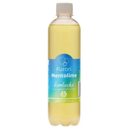 Kombucha mit Minze und Zitronengeschmack Mentholime, 500 ml, Furori