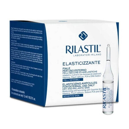 RILASTIL ELASTICIZING - Pflegefläschchen für empfindliche, elastische, vernarbte Haut 10 x 5ml
