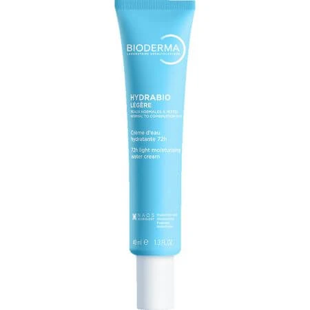 Gesichtscreme auf Wasserbasis für normale bis Mischhaut Hydrabio Legere, 40 ml, Bioderma