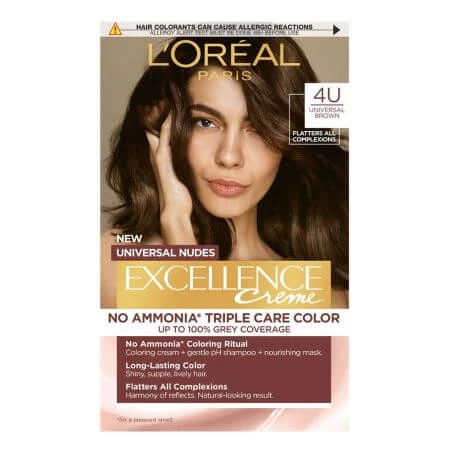 Ammoniakfreie Haarfarbe Excellence Universal Universal Brown, 192 ml, Loreal