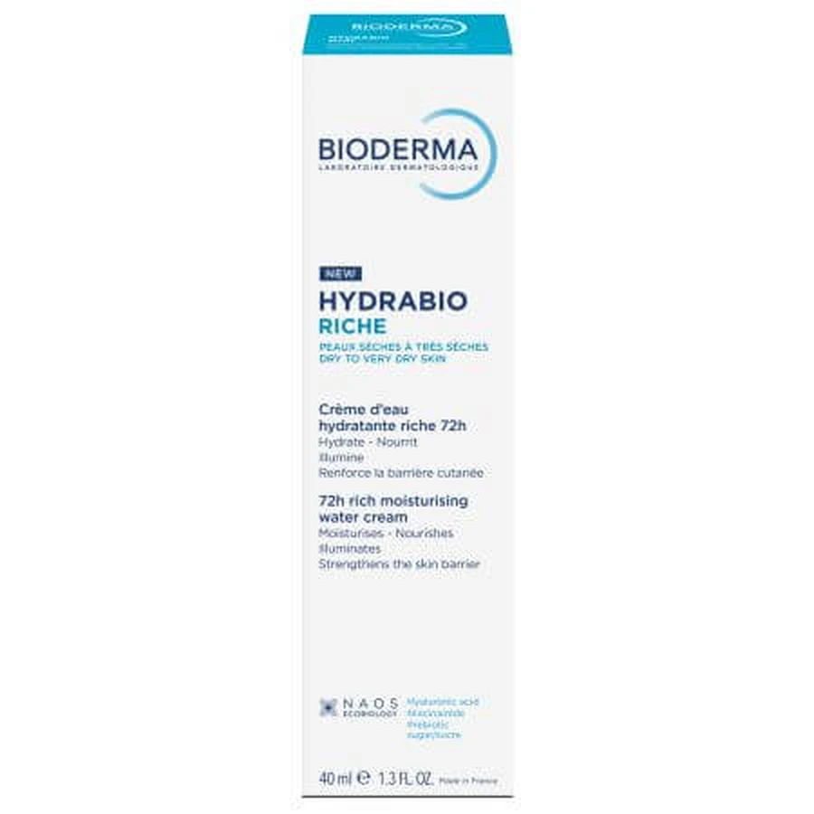Hydrabio Riche water-based moisturizing cream, 40 ml, Bioderma