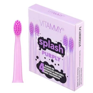 Set de 4 pcs. 4 pcs. brosse à dents de réserve Splash Purply, Vitammy