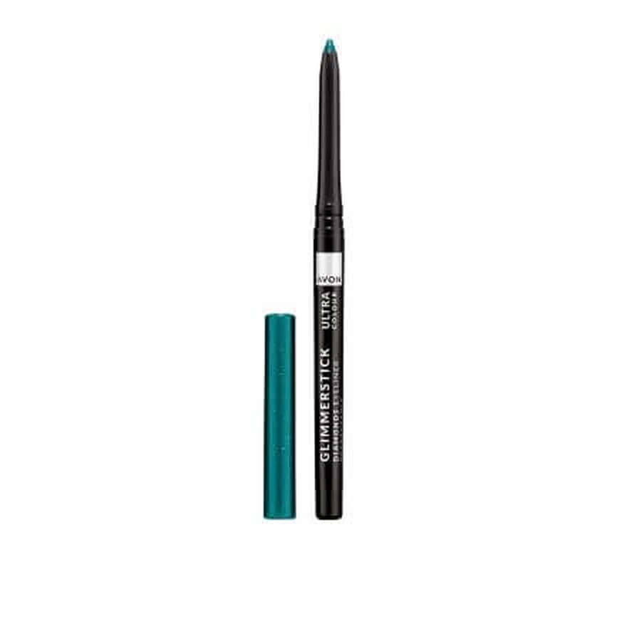 Teal Sparkle Ultra Color Glimmerstick Diamonds Teal Sparkle Retractable Eye Liner, 0.35 gr, Avon