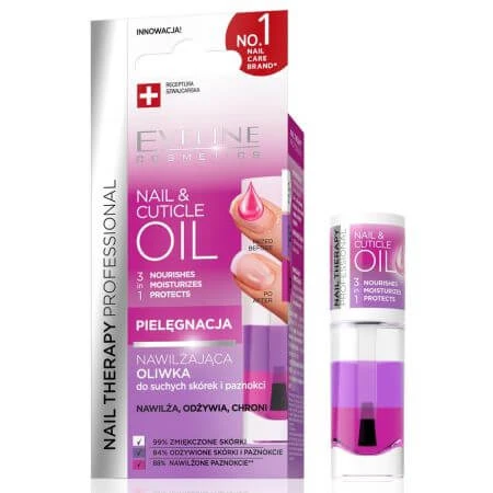Nagel- und Nagelhautöl 3 in 1 Nail Therapy, 8 ml, Eveline Cosmetics