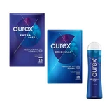 Packung Prezervative Extra Safe, 18 Stück + Prezervative Originals, 18 Stück + Lubricant Originals, 50 ml, Durex