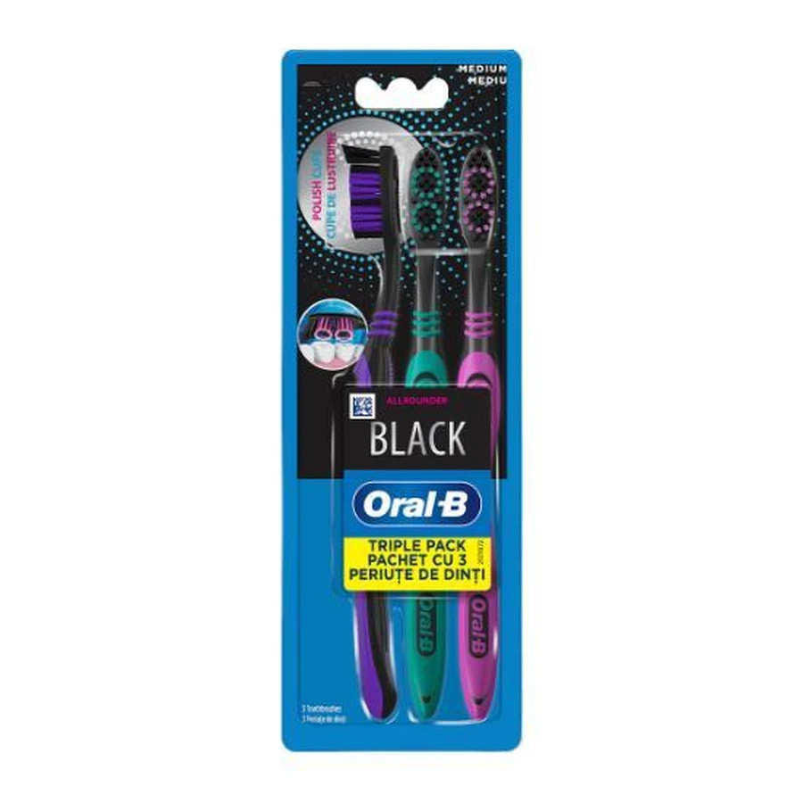 Periuță de dinți ORAL B White Mega Pack 40M 3 bucăți