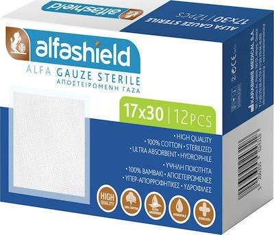 KARABINIS Alfashield Gaze Steril 17x30 x12 Stück