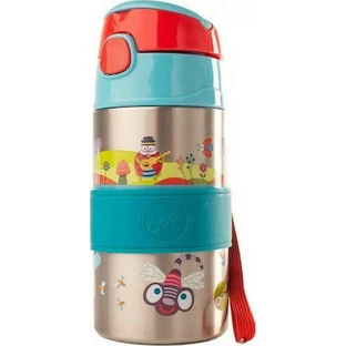 Biberon OOPS en acier inoxydable avec paille pour les 12 mois et plus 400ml