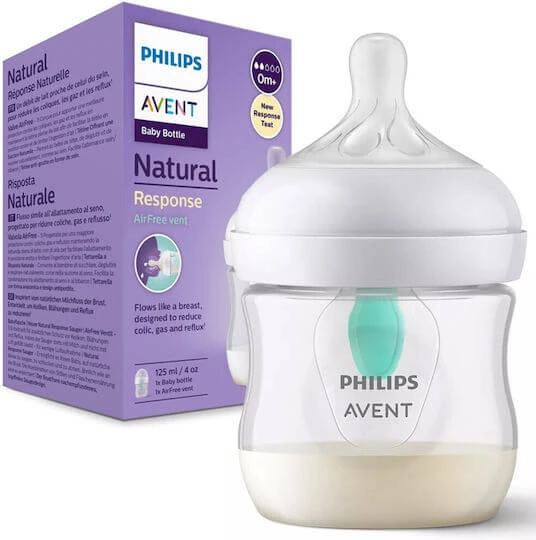 AVENT Airfree Kunststoff-Flasche mit Silikon-Nippel 125ml