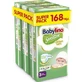 BABYLINO Scutece pentru copii moi din bumbac sensibil No3 4-9kg (56x3) 168 bucăți Super Pack
