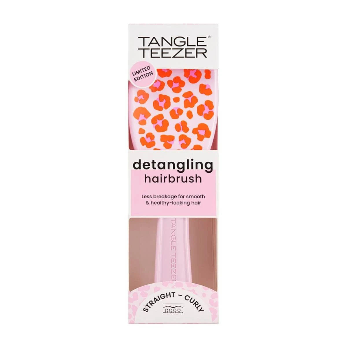AMBITAS Tangle Teezer Wet Detangling S&C Vibrant Detangling Brush für trockenes und nasses Haar mit Leopardenmuster