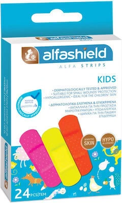 ALFASHIED Strips Kinder Hypoallergene elastische Strips für Kinder, (19x55mm & 19x72mm) 24pcs