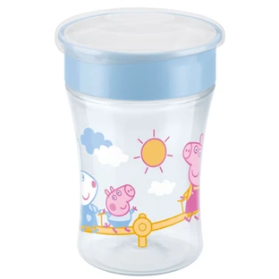 NUK Magic Cup Kubek edukacyjny z ustnikiem i pokrywką Świnka Peppa 8m+ 230ml