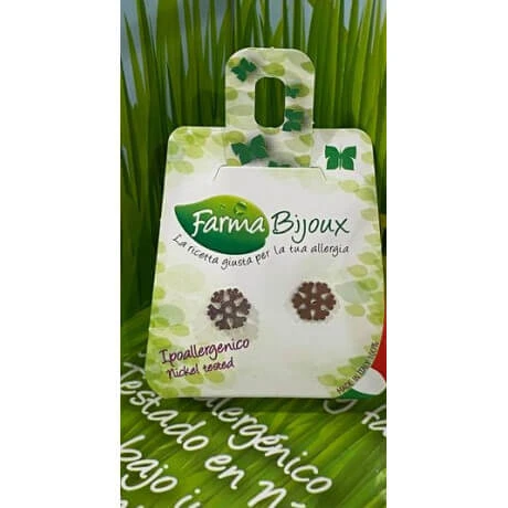 FARMA BIJOUX Hypoallergene Ohrringe ohne Nickel Schneeflocke A573