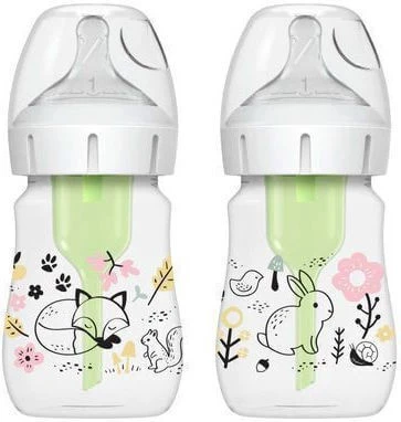 DR BROWN'S Plastic Forest Flasche gegen Koliken mit weitem Hals 2 Stück 150ml WB 52016