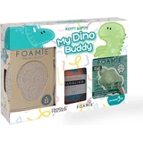 FOAMIE Kids My Dino Buddy Caja de regalo para niños a partir de 3 años de edad 2 en 1 Barrita limpiadora para el cuerpo y el pelo & Estuche de jabón de viaje & Cepillo para el pelo de niños Dinosaurios