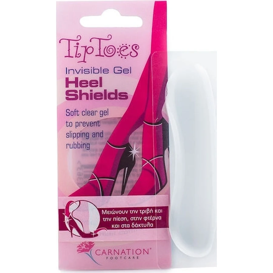 CARNATION Tip Toes Invisible Gel Heel Shields, gel transparent conceput pentru a reduce frecarea în interiorul pantofului 1 pereche