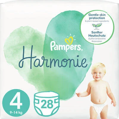 PAMPERS Harmonie Baby Windeln Nr.4 9-14Kg 28 Stück Value Pack