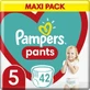 PAMPERS Pantaloni pentru copii Pants No.5 12-17Kgr 42 bucăți Maxi Pack