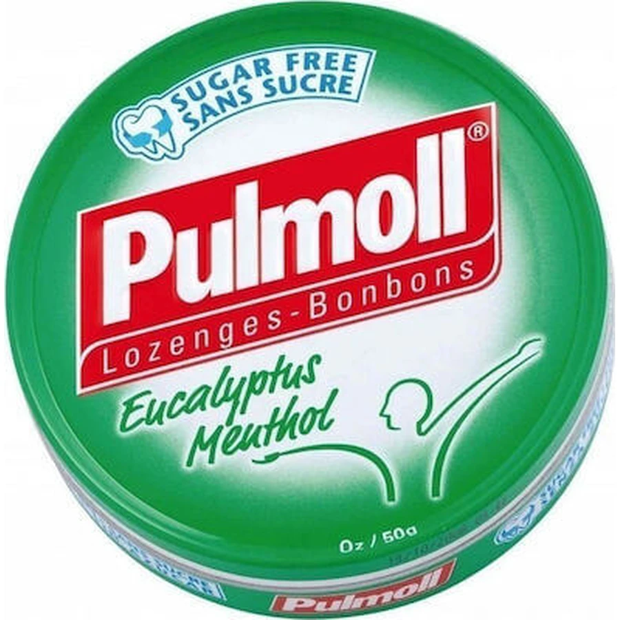 PULMOLL Eucalyptus Menthol Throat Pastilles with Eucalyptus & Mint, 45g