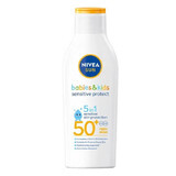 Lotiune de protectie solara pentru copii SPF 50+ Sensitive Protect, 200 ml, Nivea Sun