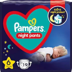 PAMPERS Nachthöschen Baby Nachthöschen Nr.6 15Kg+ 19 Stück Value Pack