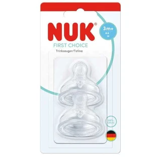 NUK First Choice Silicon Nipple M pentru 3+ luni 2 bucăți