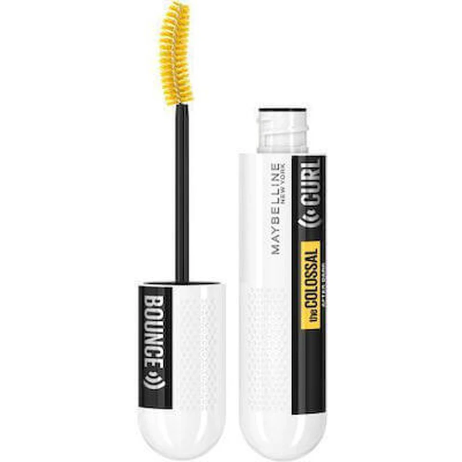 MAYBELLINE The Colossal Curl Bounce Mascara After Dark Mascara pentru gene curbate cu volum puternic și culoare neagră 10ml