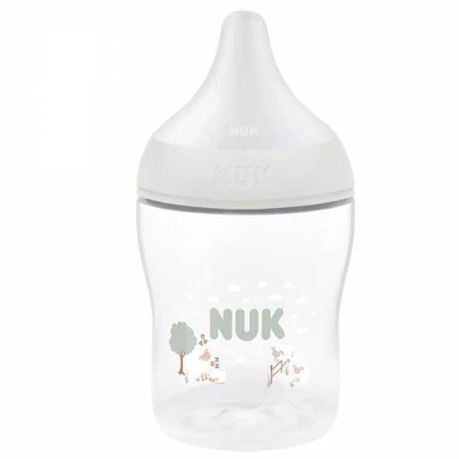 NUK Perfect Match Anti-Colic Plastic Fles met Siliconen Speen & Temperatuurindicator Voor 0+ Maanden, 150ml