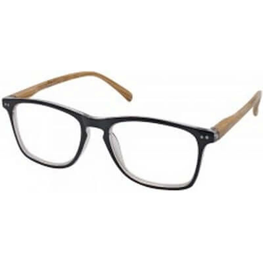Lunettes de lecture et de presbytie EYELEAD Noir avec branches en bois Rouge E211 +2.00