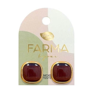 ORION Farma Bijoux Hypoallergenic Earrings Brown Quartz 16mm